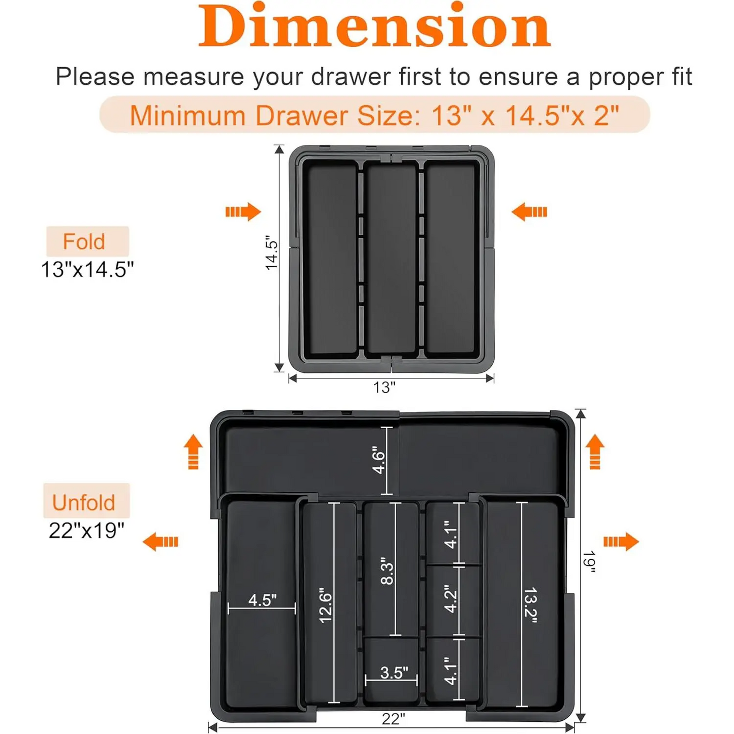 SUHOPE Expandable Kitchen Drawer Organizer Tray
