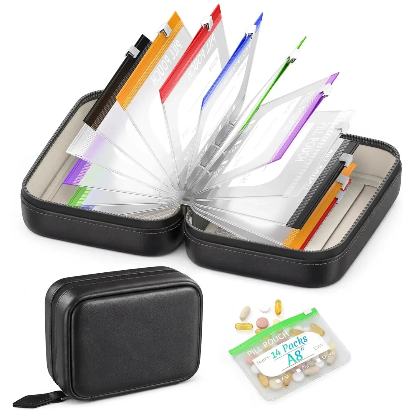 A8 Waterproof Pouches Weekly Medicine Organizer