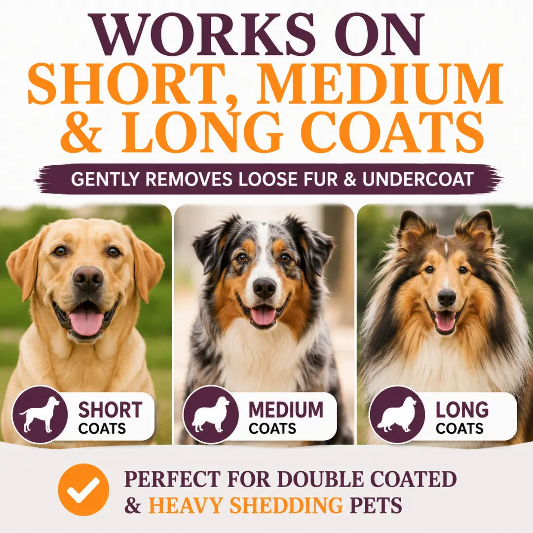 Premium SleekEZ Brush Dog Shedding Grooming Must‑have