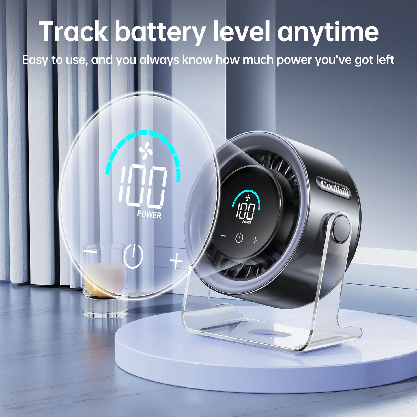Portable Rechargeable Desk Fan