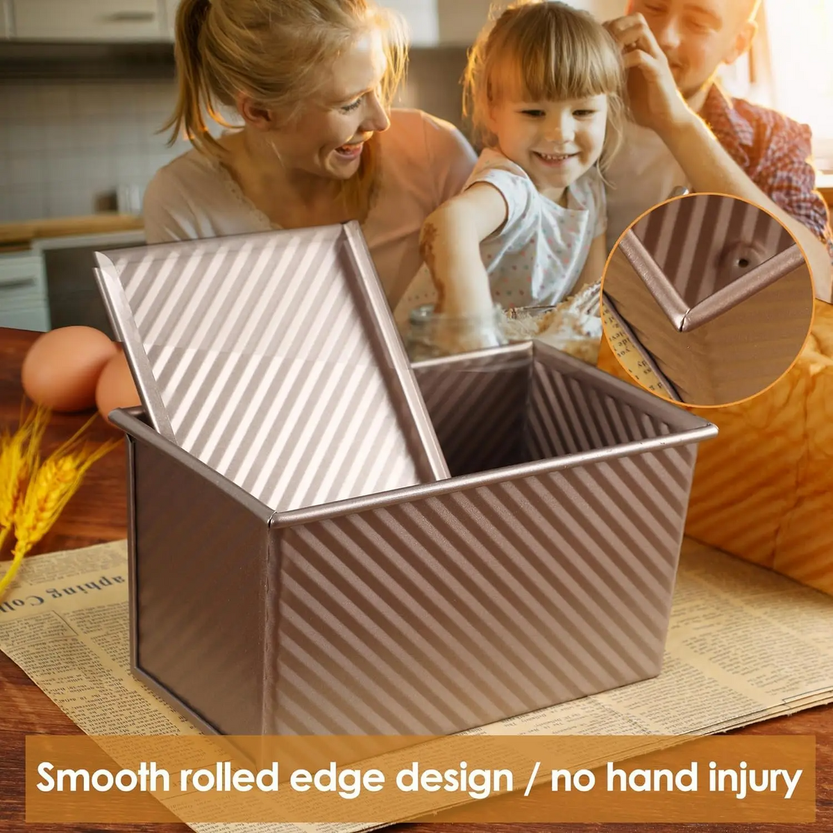 2Pcs Bread Pans For Home Bakers
