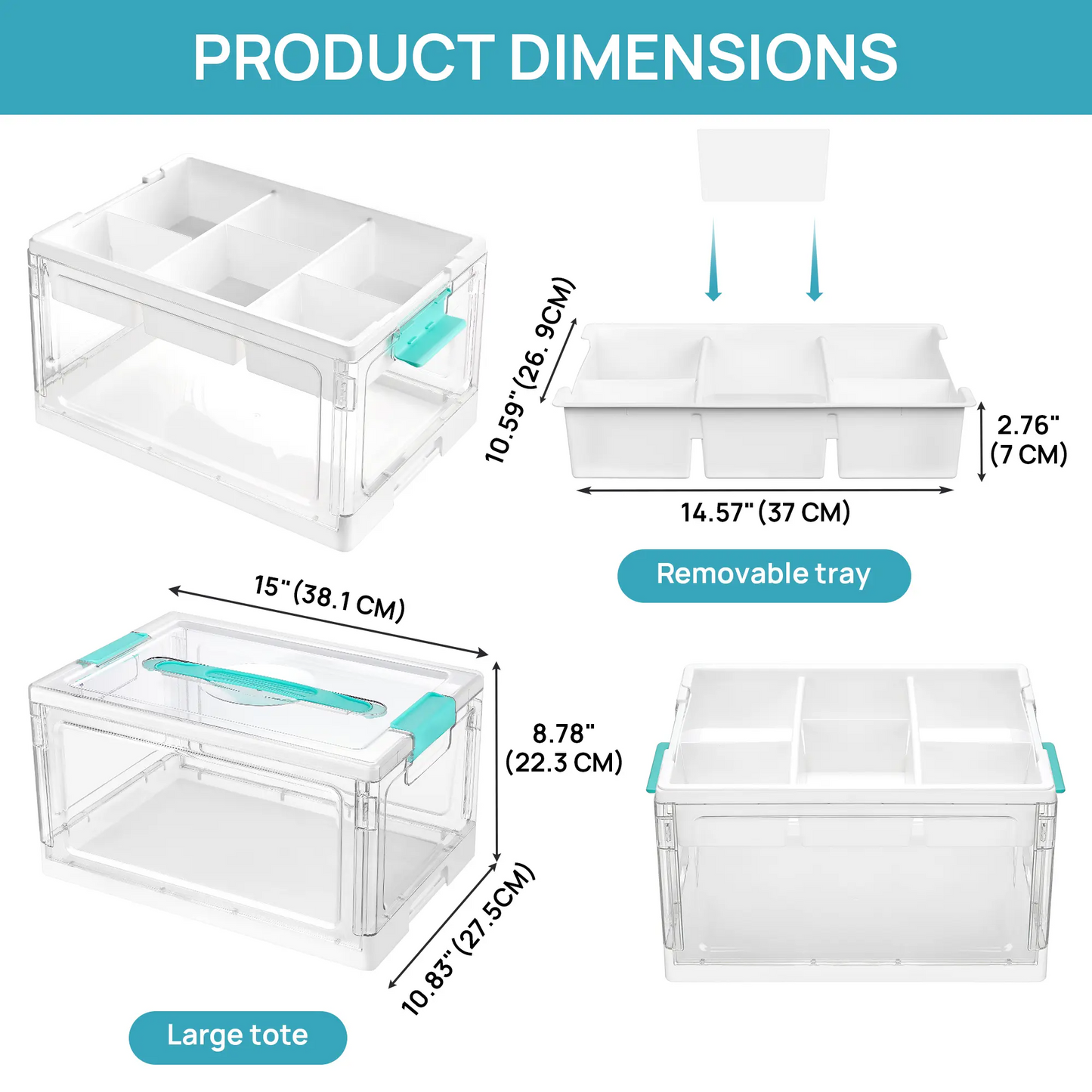 Vtopmart Clear Craft Storage Bin Dividers
