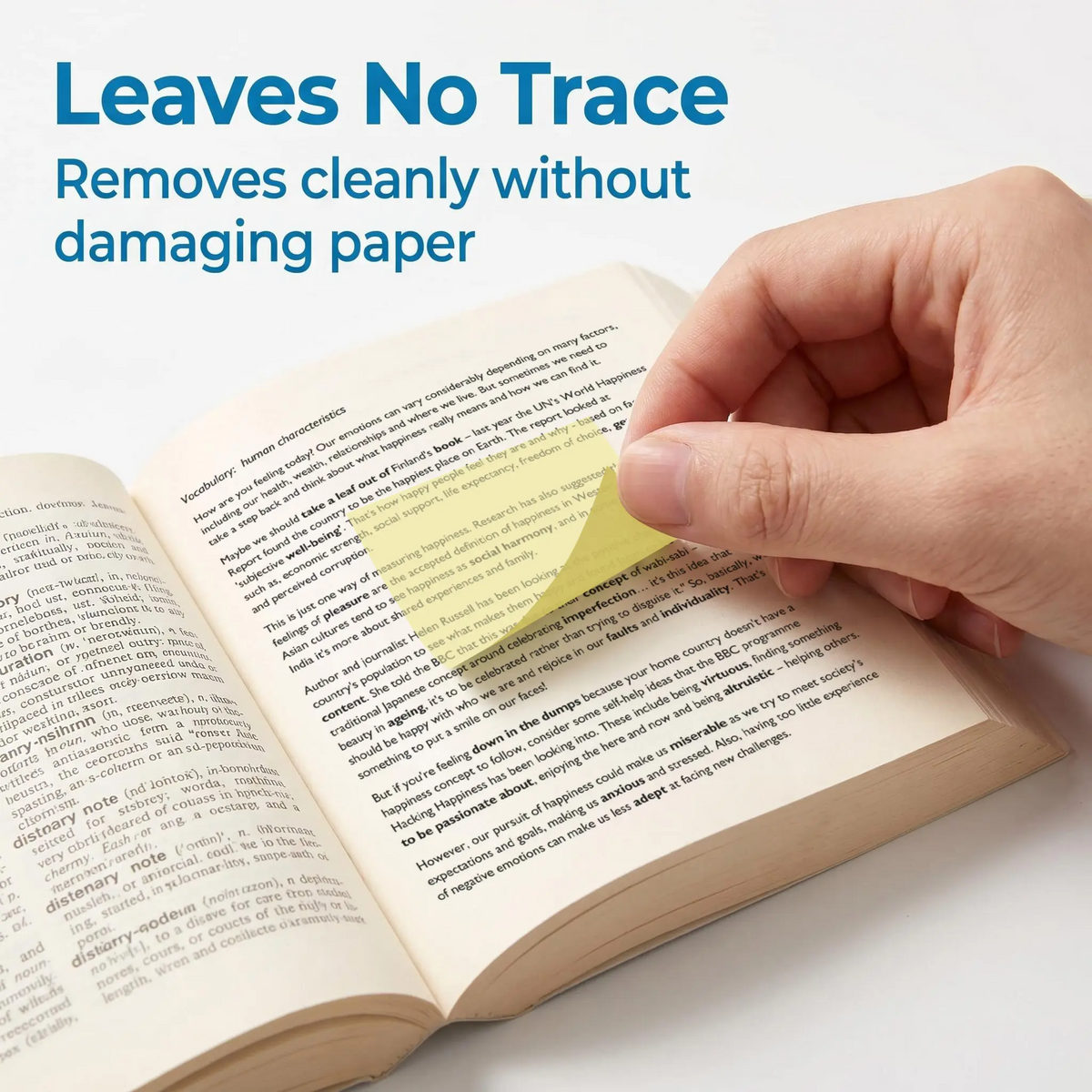 Transparent Glitter Pull‑Out Sticky Notes