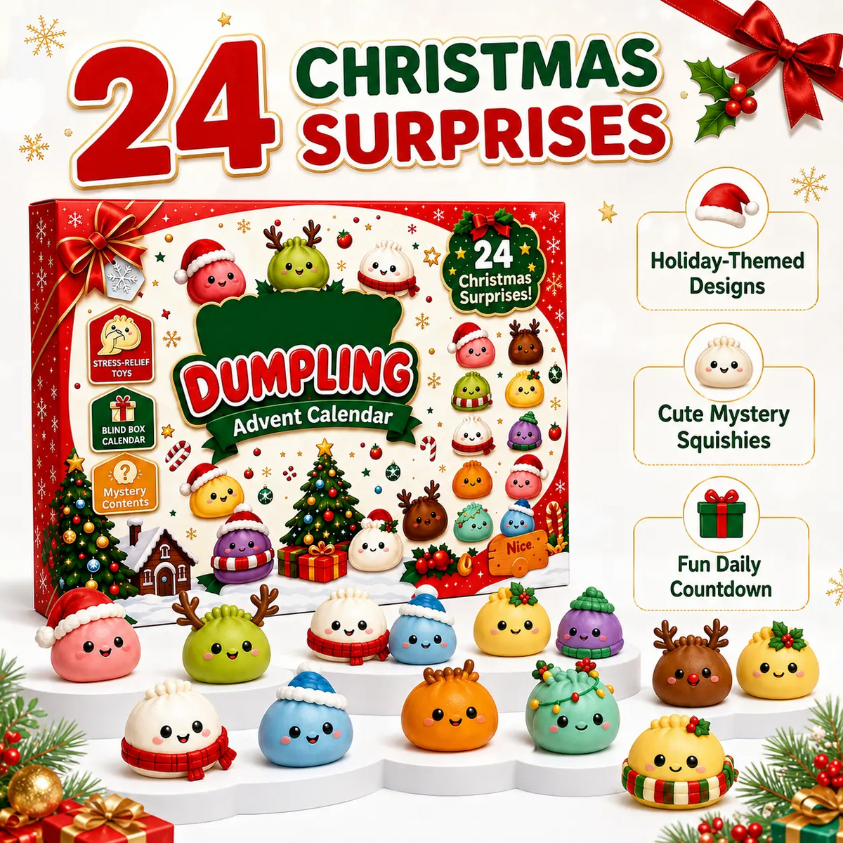 24 Surprise Food Squishy Set