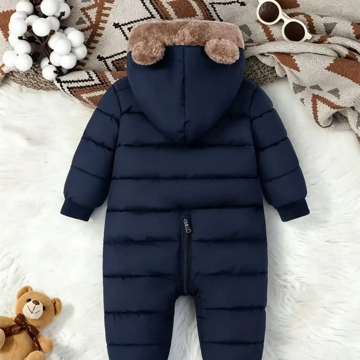 Cute Bear Thickened Baby Winter Snowsuit