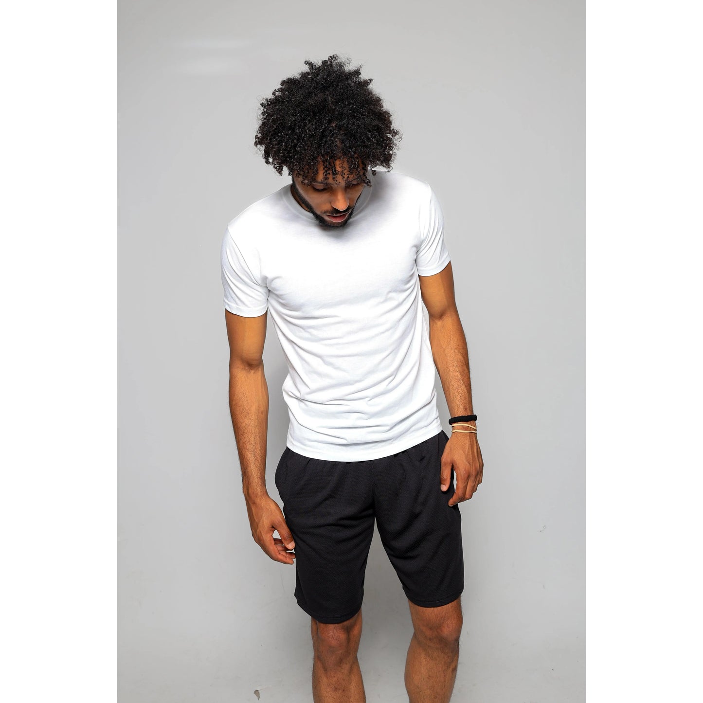 TRAILBLAZER Slim Fit White and Black Tees Crewneck (3 Pack)