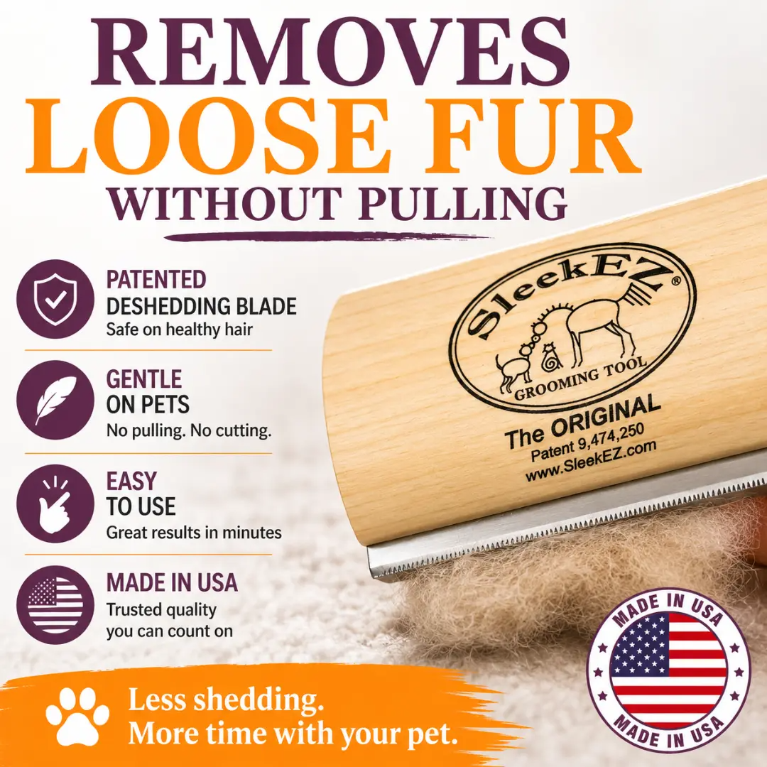 Premium SleekEZ Brush Dog Shedding Grooming Must‑have