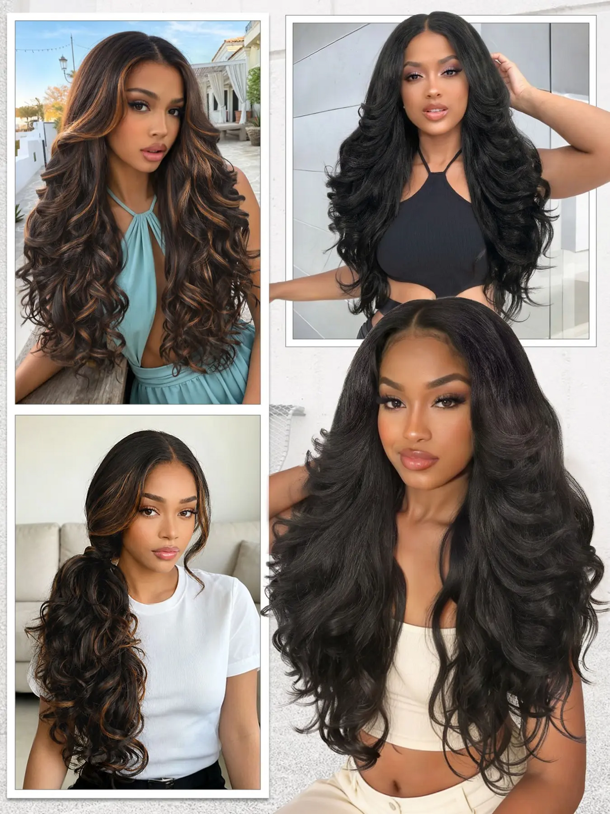 Natural Yaki Curly V Wig