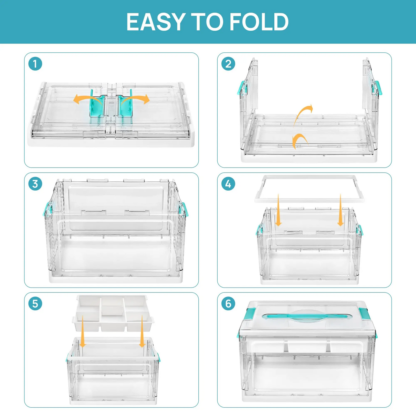 Vtopmart Clear Craft Storage Bin Dividers