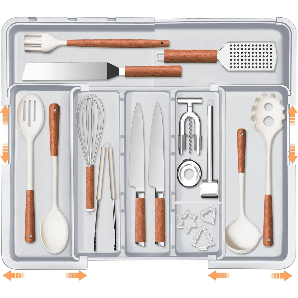 SUHOPE Expandable Kitchen Drawer Organizer Tray