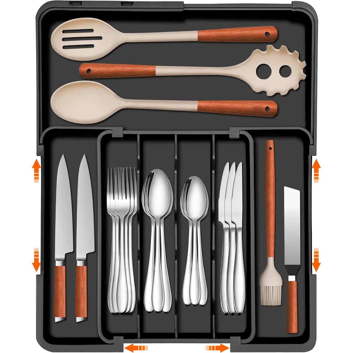 SUHOPE Expandable Kitchen Drawer Organizer Tray