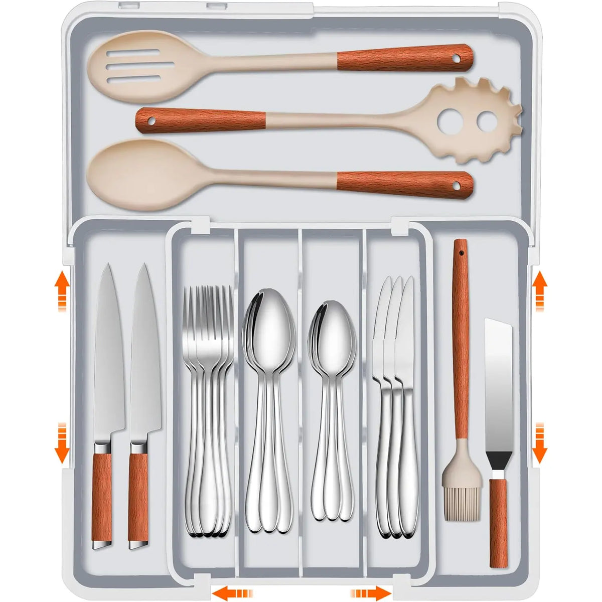 SUHOPE Expandable Kitchen Drawer Organizer Tray
